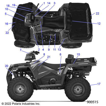 Polaris ATV Limited Badge, Genuine OEM Part 5452142, Qty 1