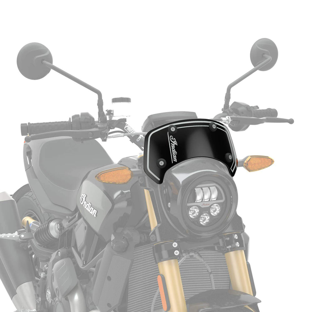 
                      
                        Indian Motorcycle Polycarbonate Low Windshield with Headlight Cowl, Clear - 2884010
                      
                    