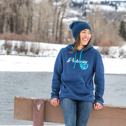 Polaris ATV Women's Seed Stitch Beanie with Pom Pom Navy