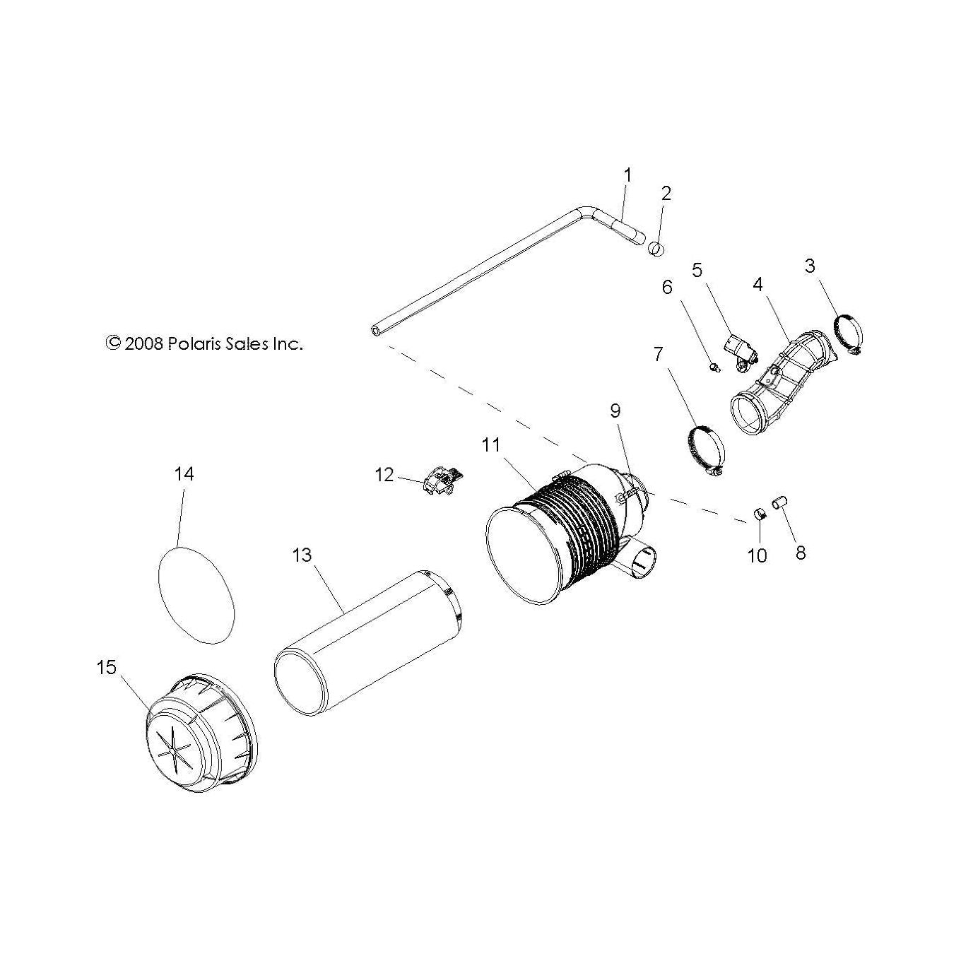 Polaris Ranger Airbox Boot, Genuine OEM Part 5412715, Qty 1