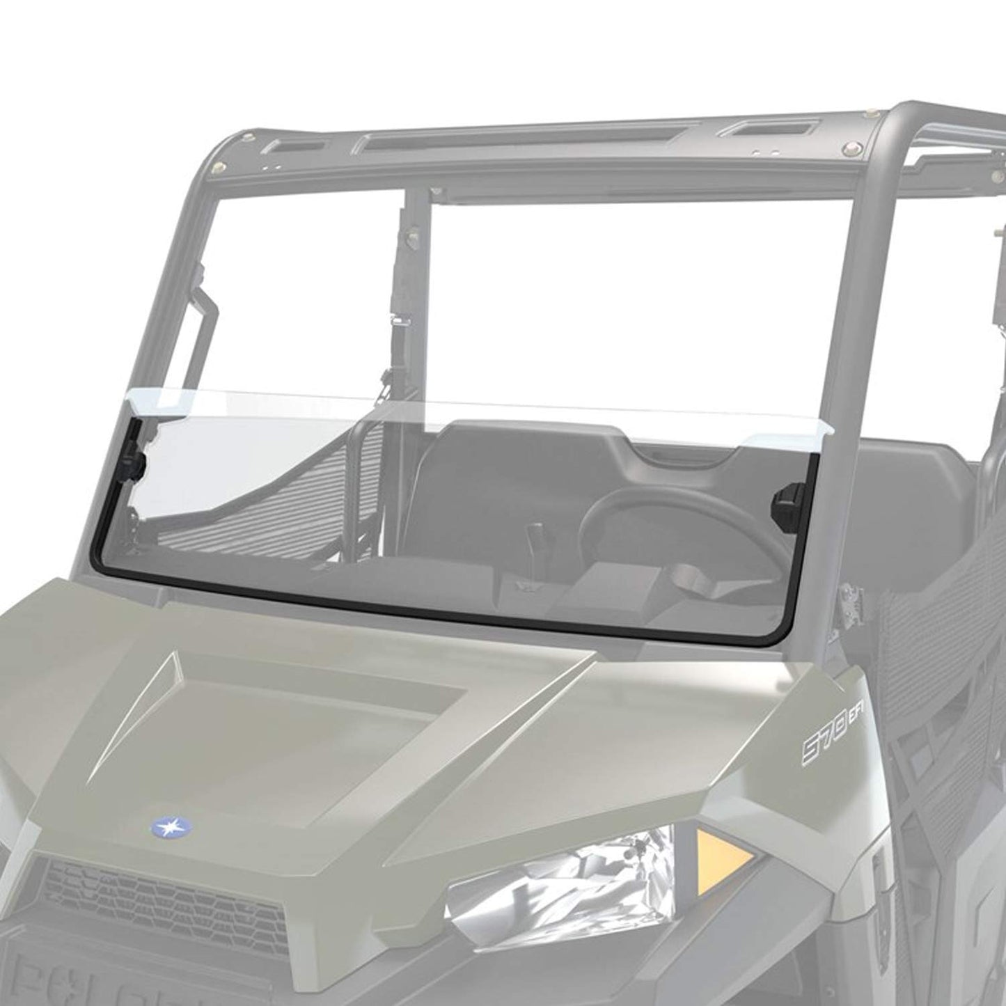 Polaris Off Road Lock & Ride Half Windshield - Poly