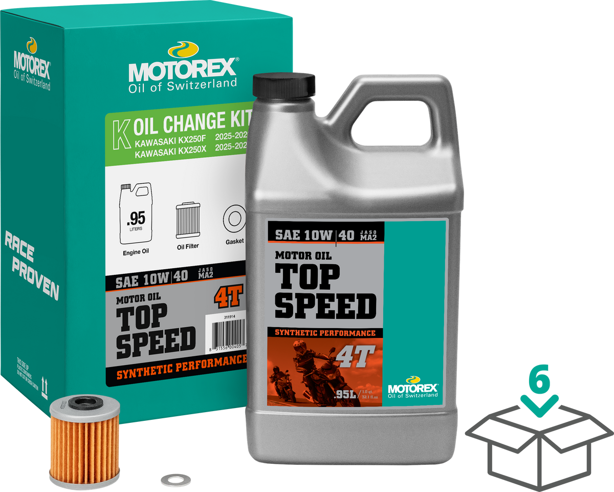 Top Speed Oil Change Kit 0.95l 10w40 Kaw