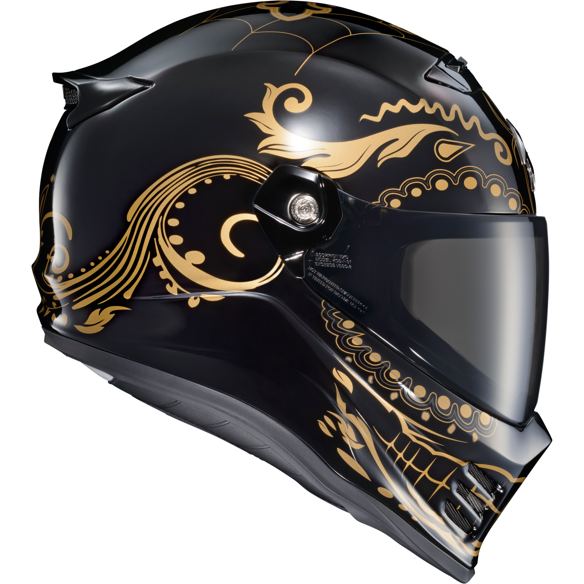 Covert Fx Full Face Helmet El Malo Gold/Gloss Black 2x