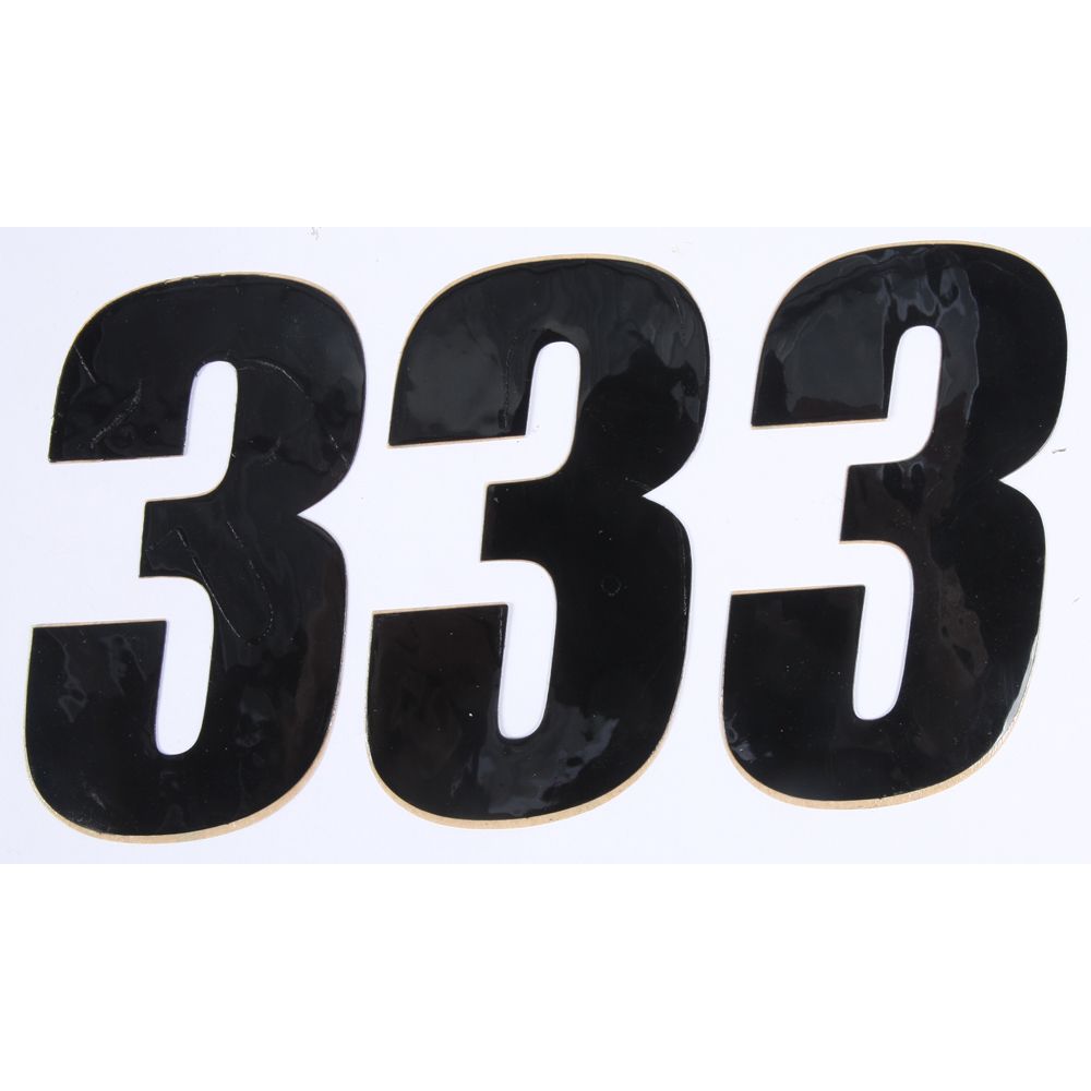 Number 3 Black 4" 3/Pk