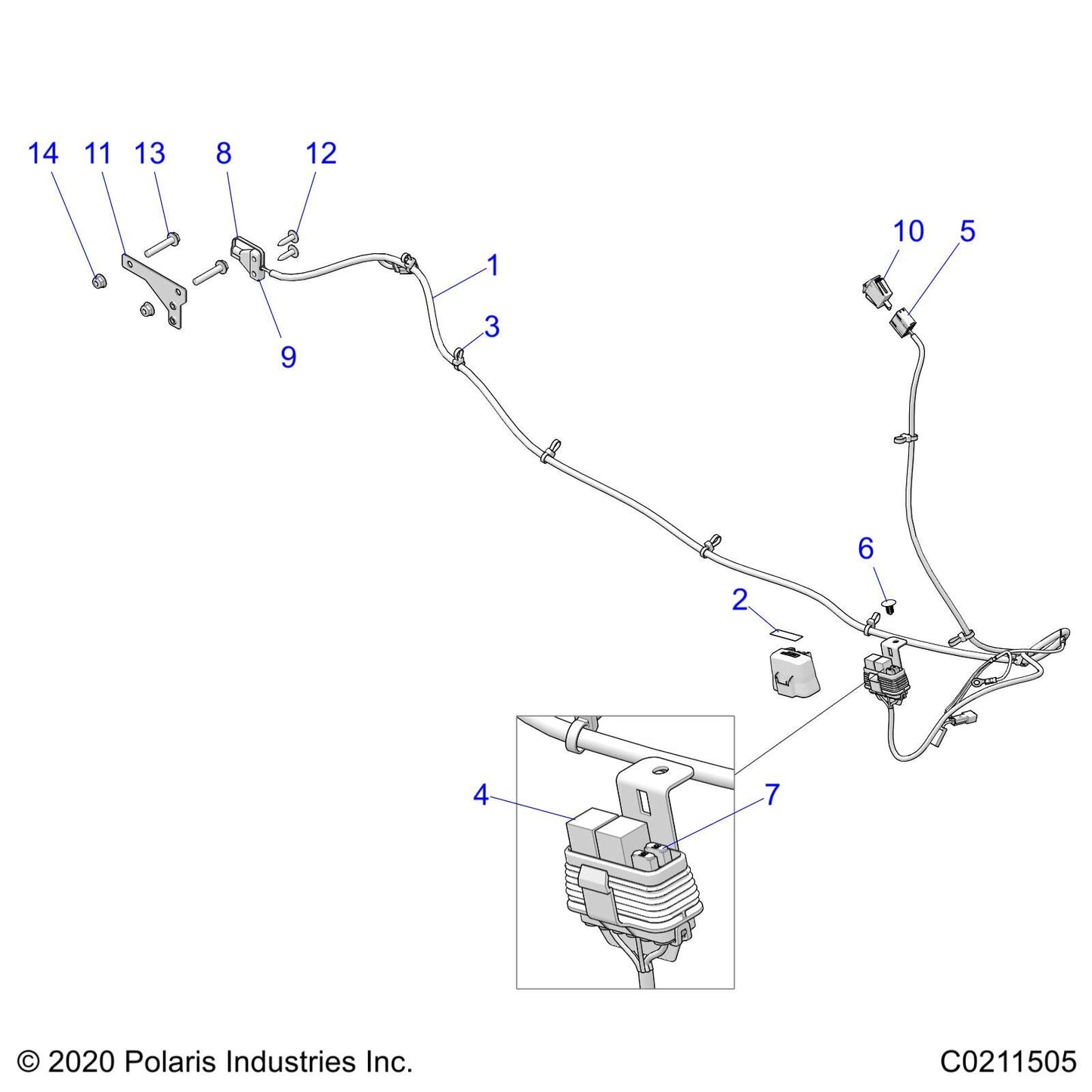 Polaris ATV Plug, Rear Power, Genuine OEM Part 2413689, Qty 1