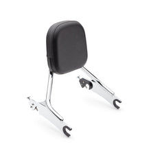 Detach Backrest Short Med Pad Chrome Chieftain 14