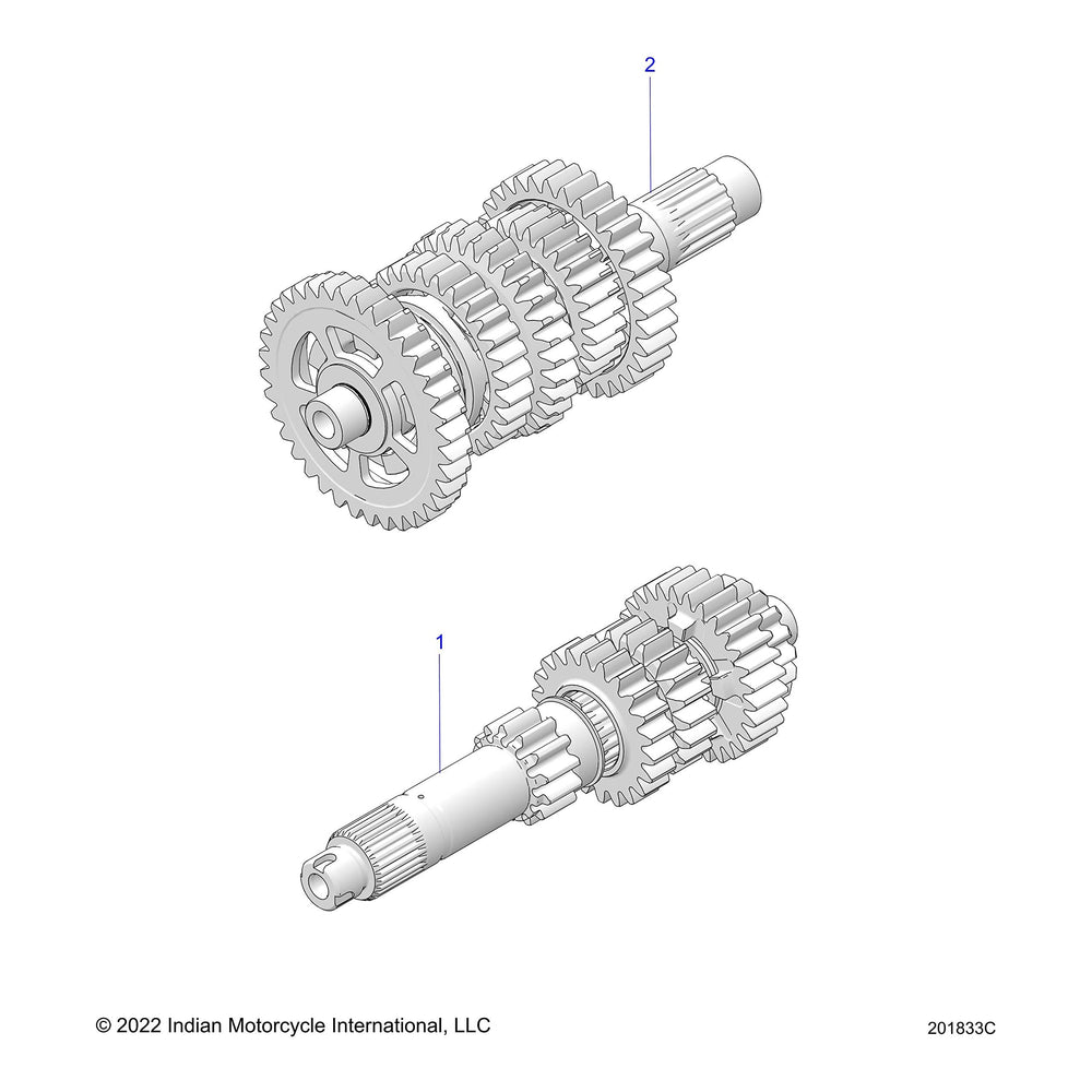
                      
                        Indian Motorcycle Input Shaft Assembly, Genuine OEM Part 1333633, Qty 1
                      
                    