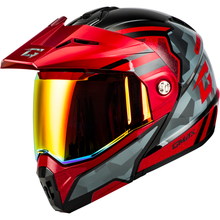 Md 74 Striker Modular Helmet W Red Shield Blk/Gry/Rd Mtlc 2x