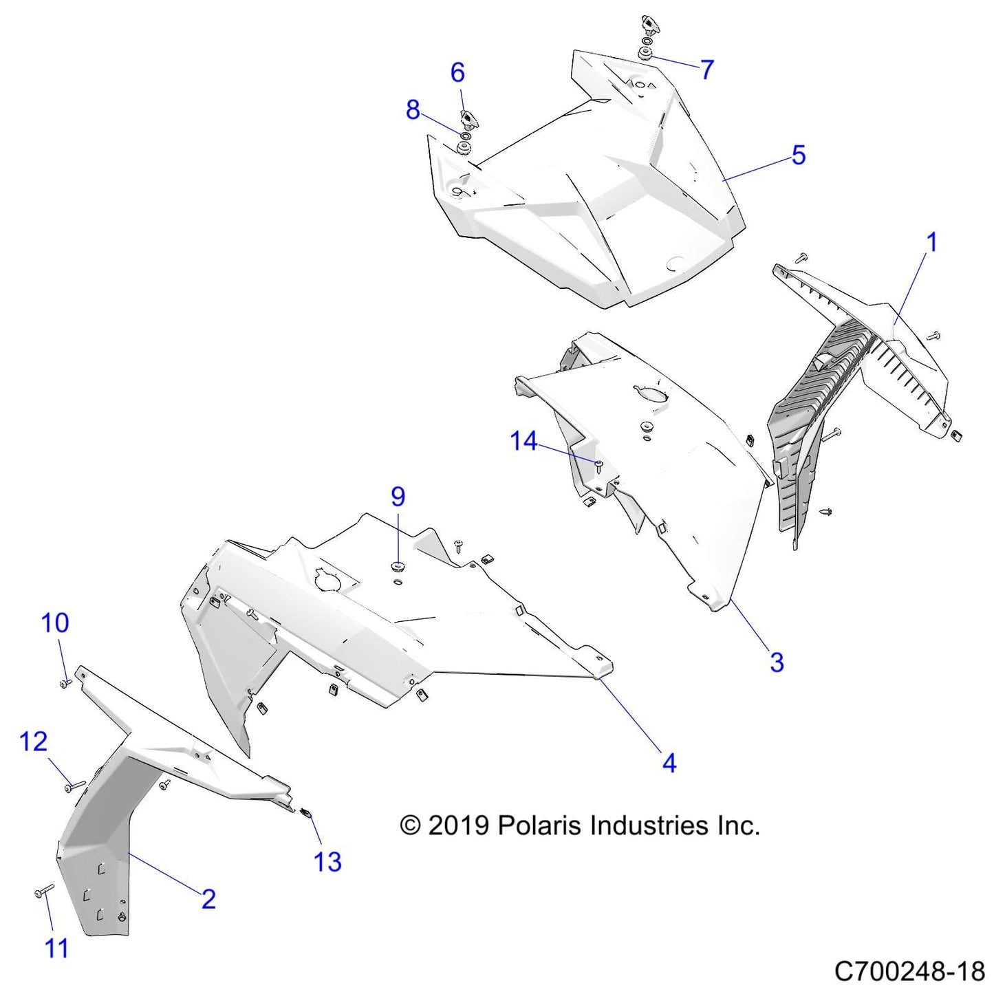 Polaris RZR FENDER-FR,PNTD,LH,MIL TAN [R99AZ][R99BZ], Genuine OEM Part 5454653-686, Qty 1