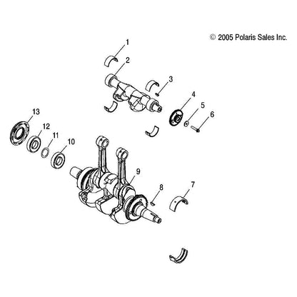 Polaris RZR Flange Seal, 35 x 72 x 7, Genuine OEM Part 5412676, Qty 1