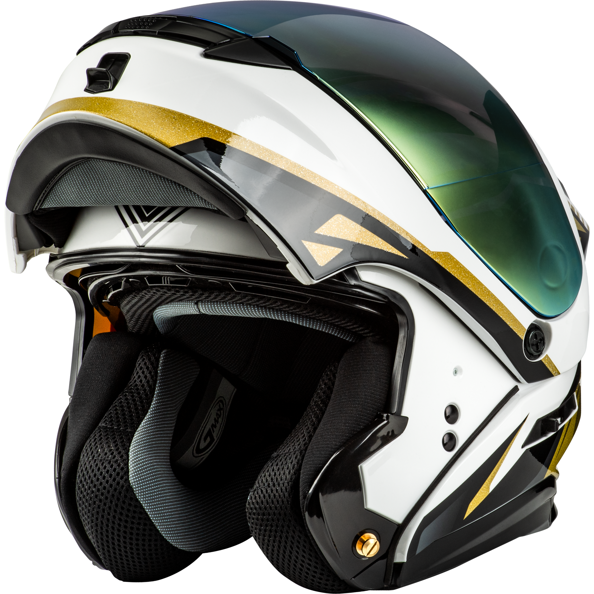 Md 01 Volta Helmet White/Gold/Black Metallic Xs