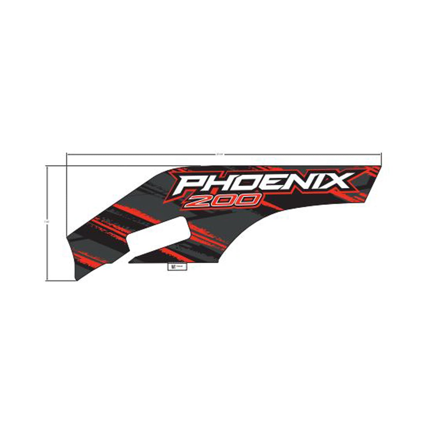 Polaris ATV "Phoenix 200" Side Decal, Right, Genuine OEM Part 7184940, Qty 1