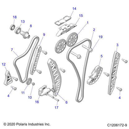 Polaris Slingshot Ball Bearing, 20 x 37 x 9, Genuine OEM Part 3514982, Qty 1
