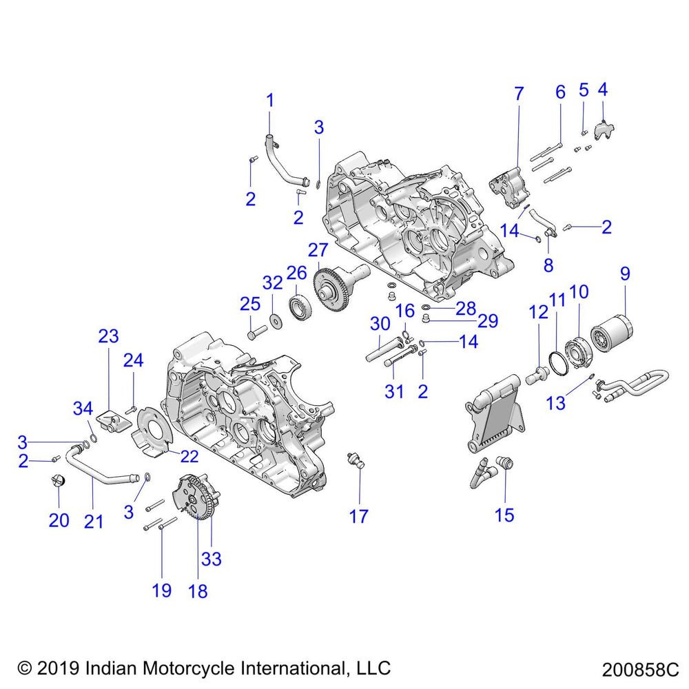 
                      
                        Indian Motorcycle Oil Pump Assembly, Genuine OEM Part 1205470, Qty 1
                      
                    