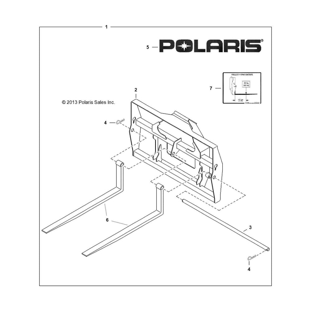 Polaris Off Road Bar, Genuine OEM Part 3120367, Qty 1