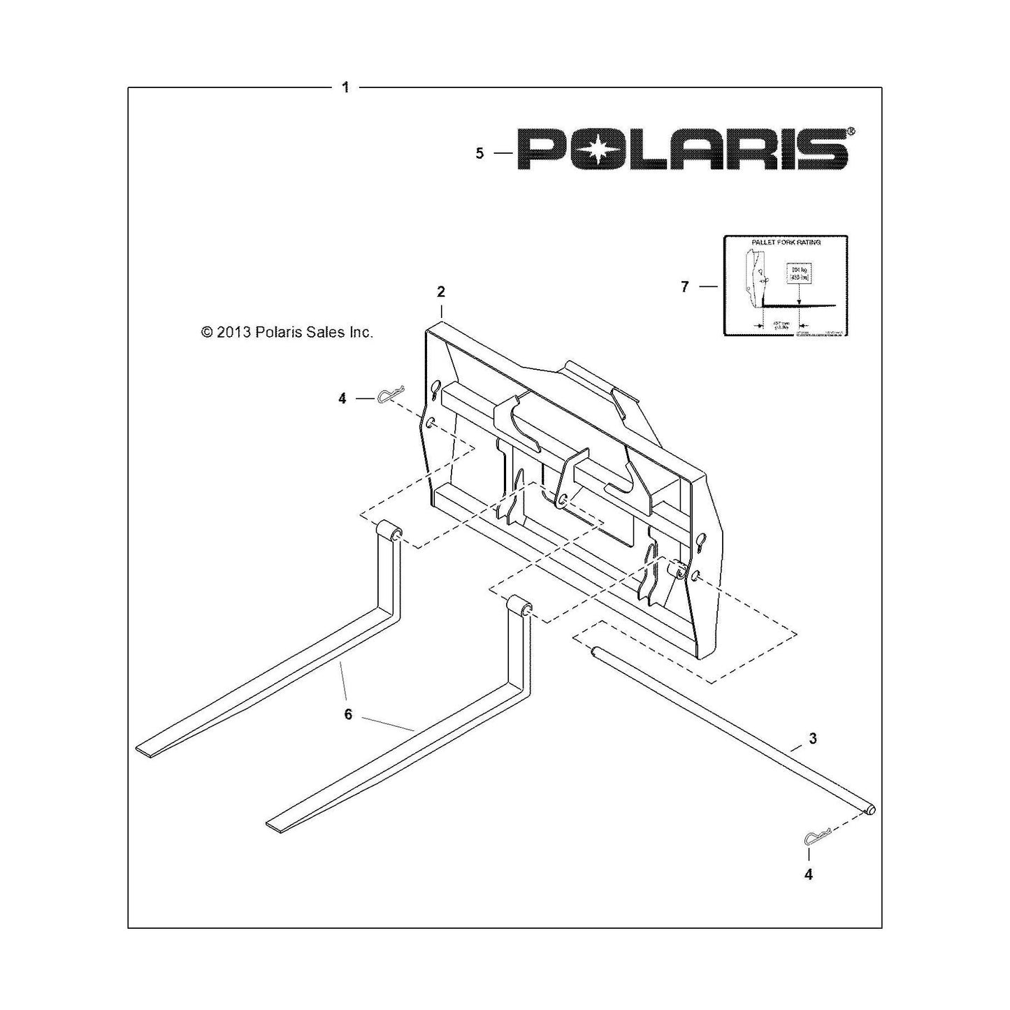 Polaris Off Road Bar, Genuine OEM Part 3120367, Qty 1