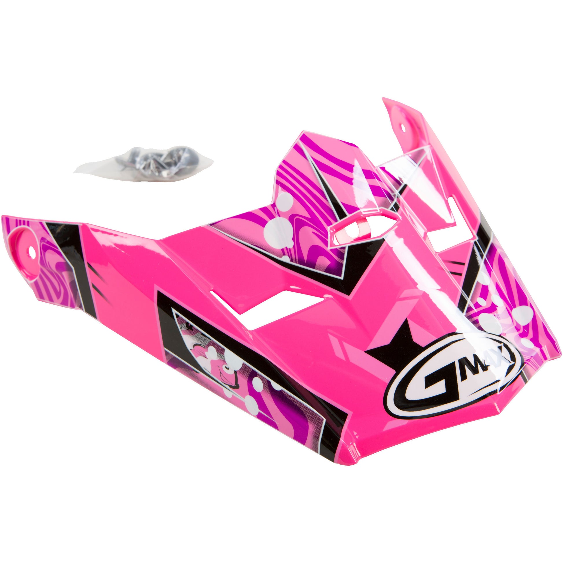 Visor W/Screws Hooper Mx 46y Blk/Pnk/Purple Ys Yl