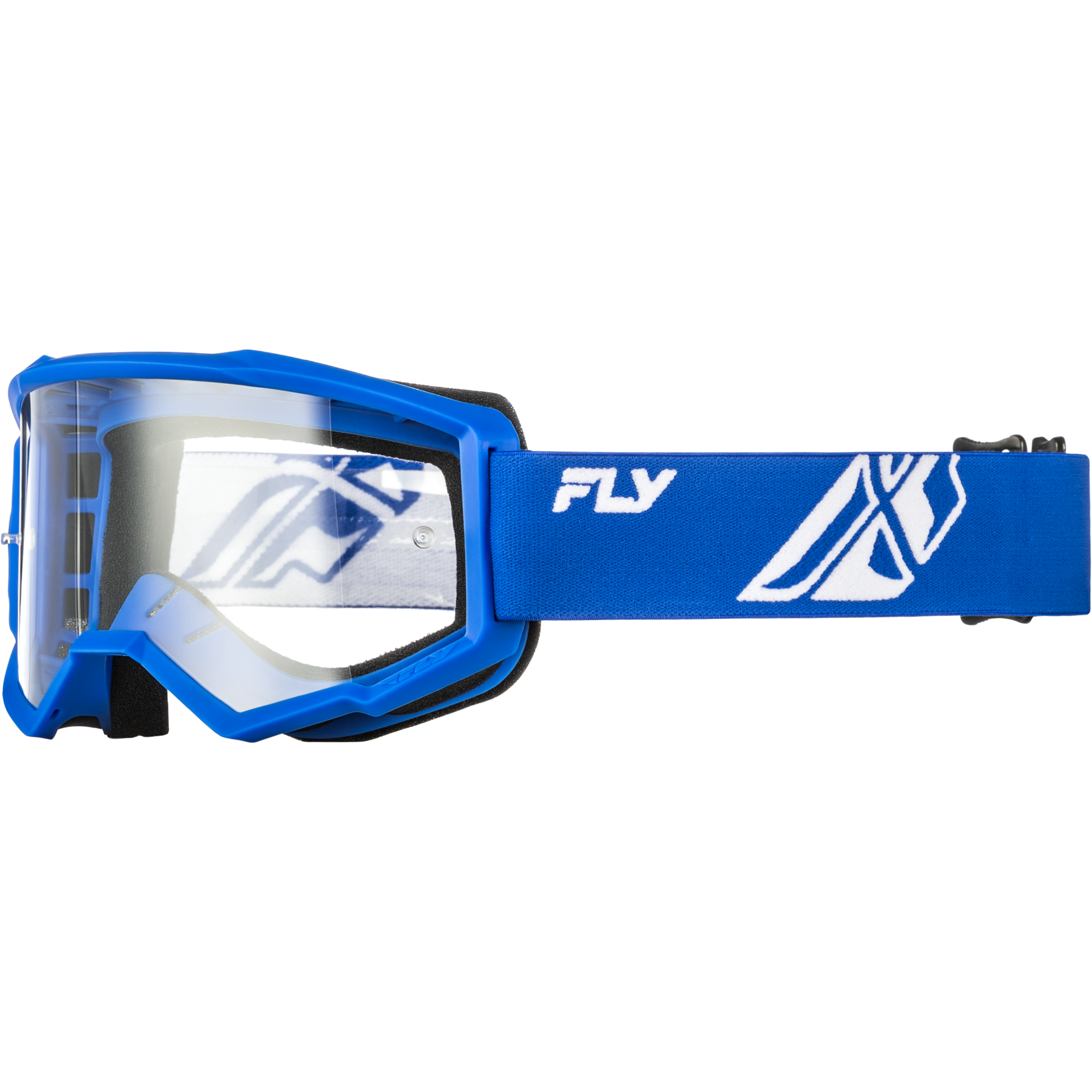 Focus Goggle Blue/White W/ Clear Lens