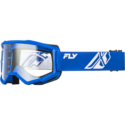 Focus Goggle Blue/White W/ Clear Lens