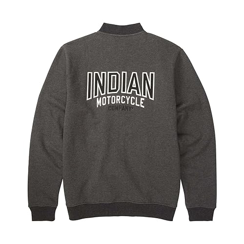 Indian Motorcycle Men's Colorblock Marl Zip Thru, Gray - S - 283341202