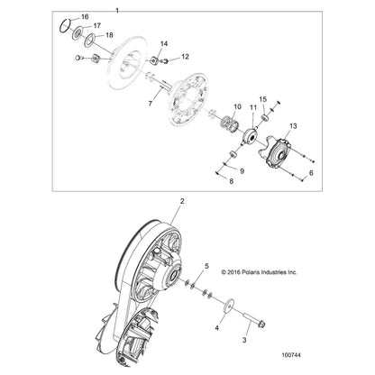 Polaris ATV Flat Washer, 400 x 1.75 x .188, Genuine OEM Part 7556936, Qty 1