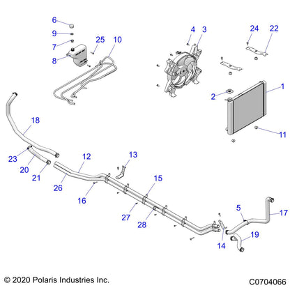 Polaris RZR Fan Assembly, Genuine OEM Part 2413044, Qty 1