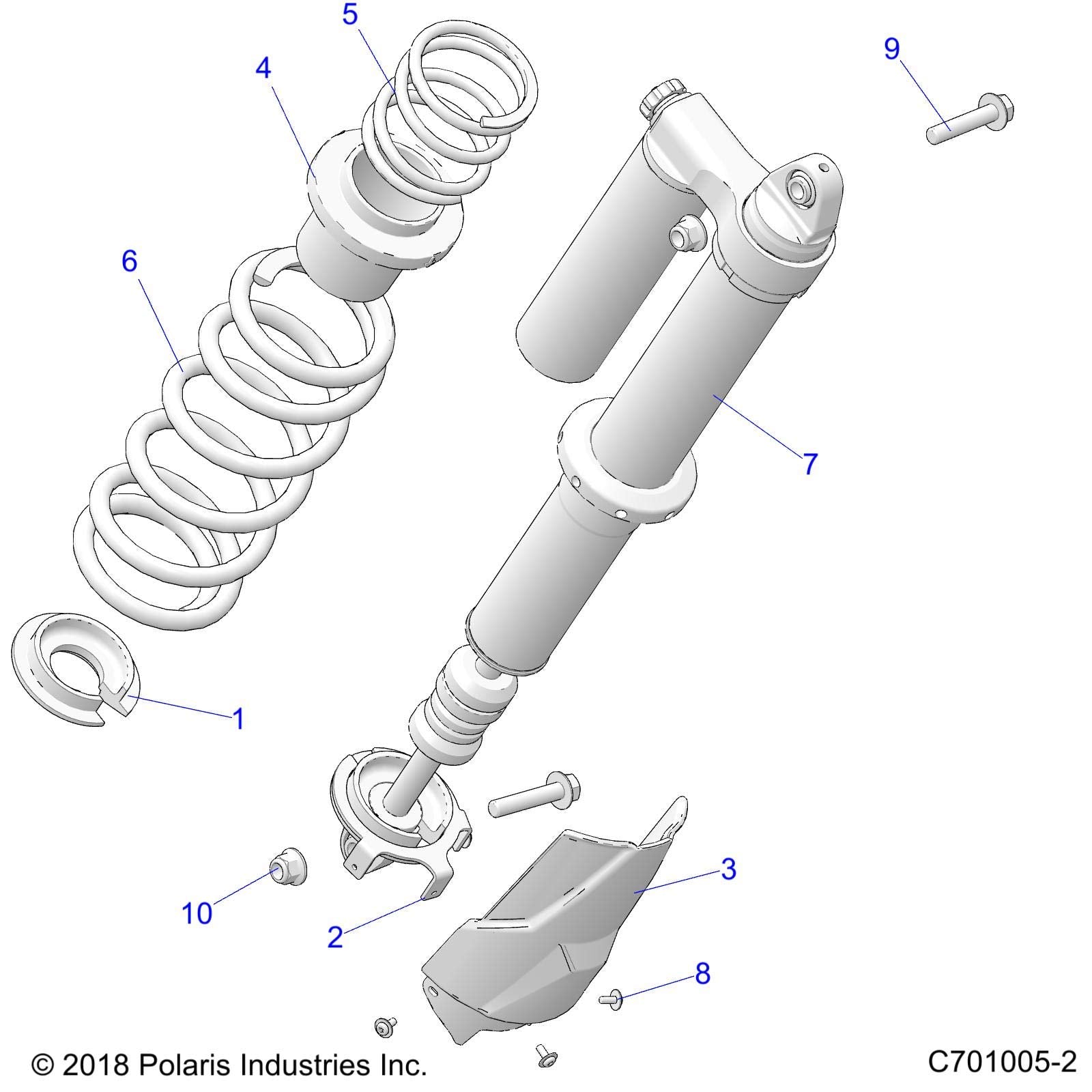 Polaris RZR SPR-225,15.75FL,3.04-3.04,BLK [E99AL][E99BL][R99AZ][R99BZ], Genuine OEM Part 7044604-458, Qty 1