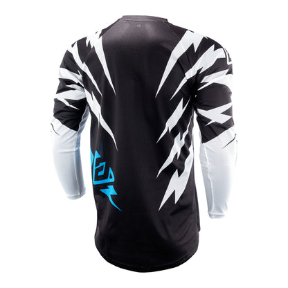 Answer 26 LE Syncron Rizz Vented Jersey Black/White/Cyan Youth - Large