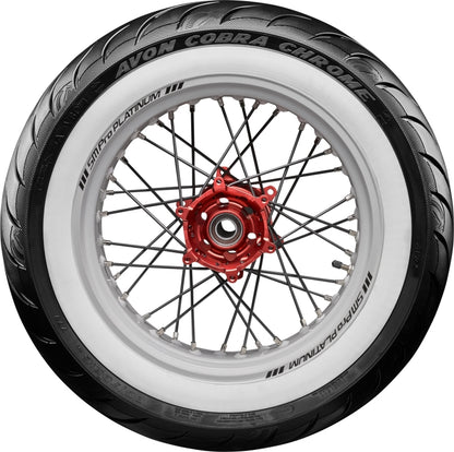 Avon Cobra Chrome AV92 White Sidewall Rear Tire - 180/70R16 77V 1DK
