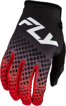 Youth Kinetic Fade Gloves Black/Red/White Ym