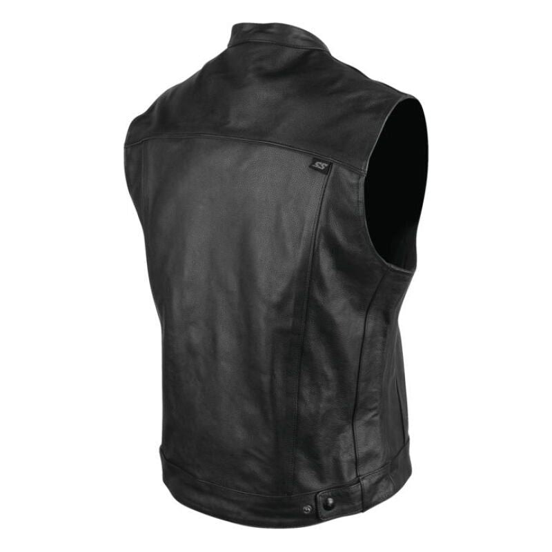 Speed and Strength Band Of Brothers Leather Vest Black - Small