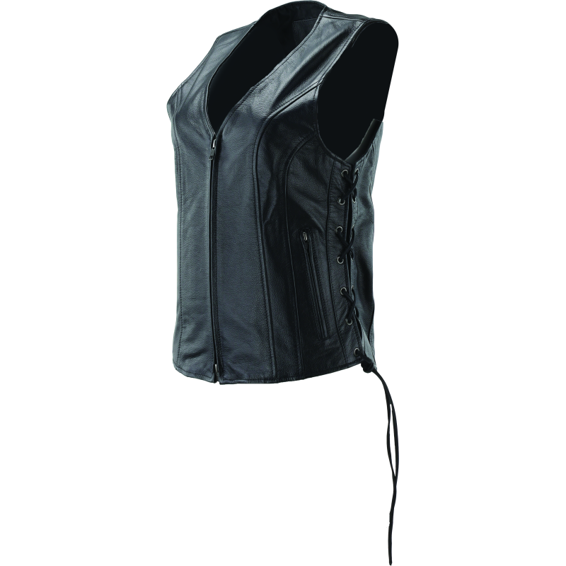 Kuryakyn Leather By River Road Sapphire Leather Vest Black Womens - Small
