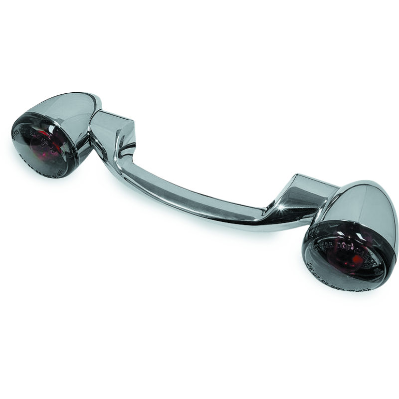 Bikers Choice 91-08 Touring 86-17 FLST Narrow Chrome Rear Turn Signal Bar Kit W/Smoke Lens