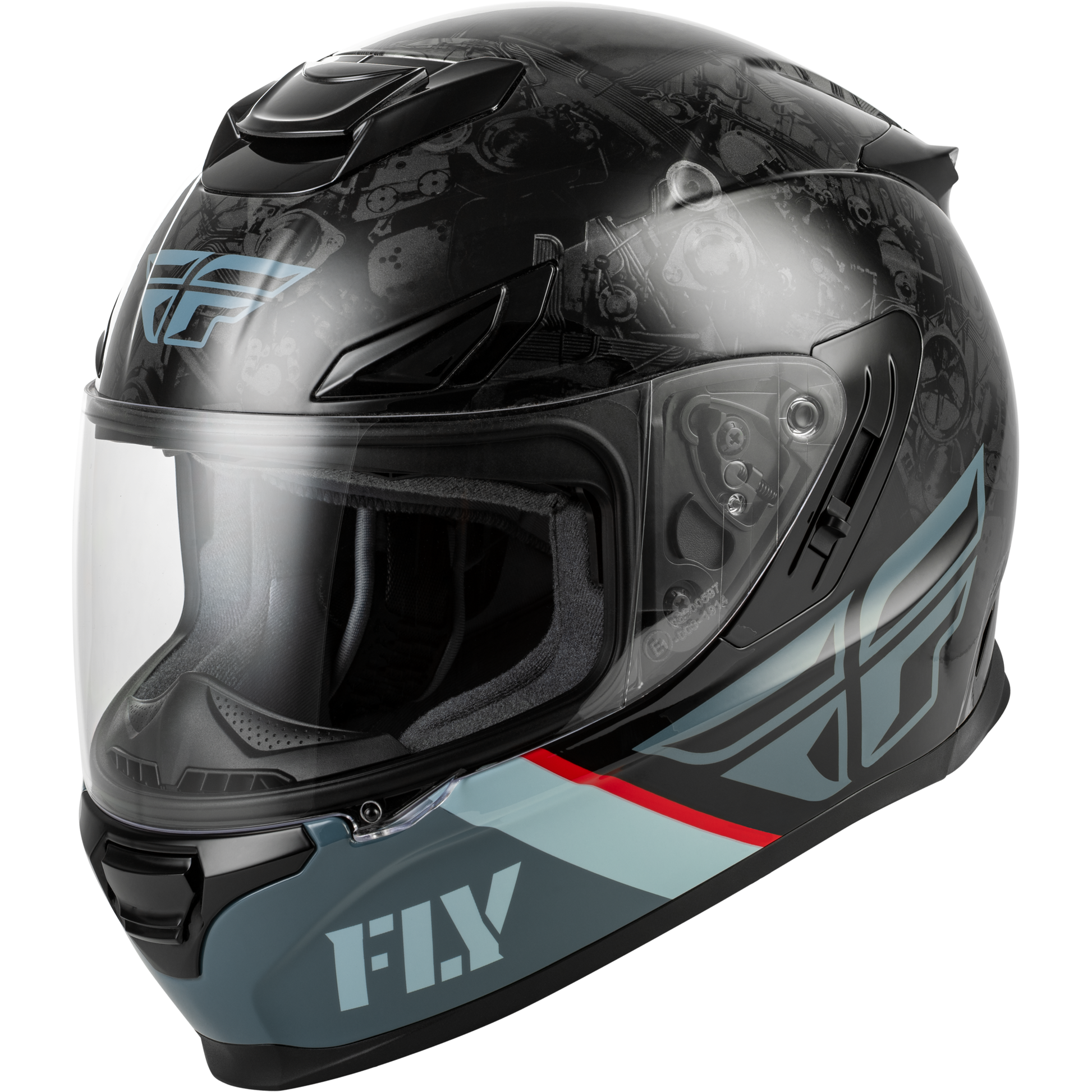 Sentinel Mech Helmet Black/Grey/Red Md