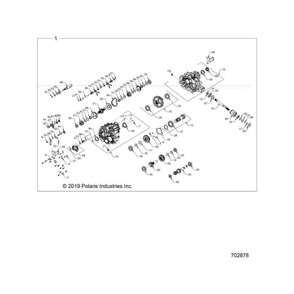 Polaris RZR Pinion Shaft Subassembly, Genuine OEM Part 3235336, Qty 1