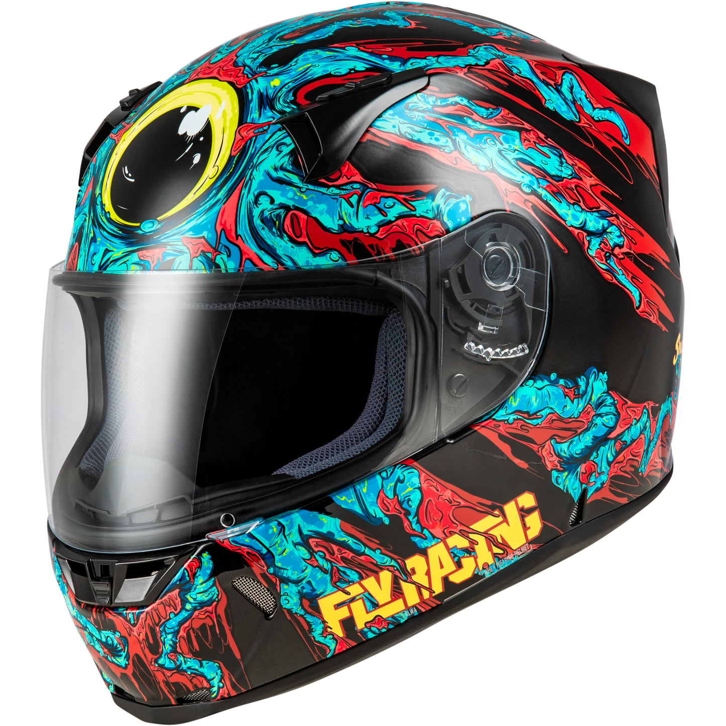 Revolt Space Creep Helmet Light Blue/Black/Red Sm