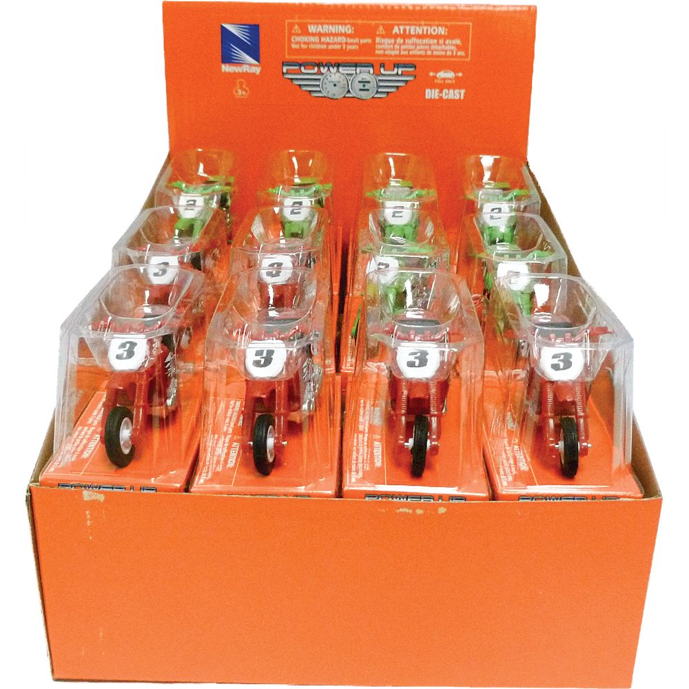 Replica 1:32 Mini Bike Set 4 Assorted Mini Bikes 24/Pc