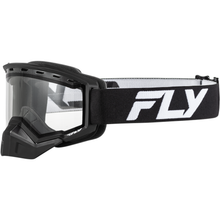 Yth Focus Snow Goggle Blk/Wht W/ Clear Lens