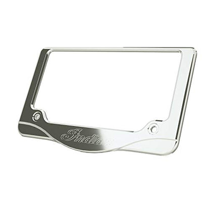 Indian Motorcycle Script License Plate Frame, Chrome - 2882863-156