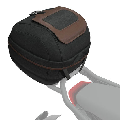 Indian Motorcycle Rear Rack Bag, Black/Brown - 2884830-FBA