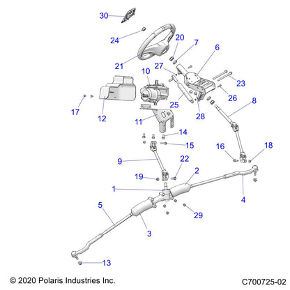 Polaris RZR Power Steering Assembly, RZR XP, Genuine OEM Part 2414876, Qty 1