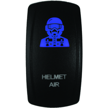DragonFire Racing Lighted Switch Hel Air On/Off Blue
