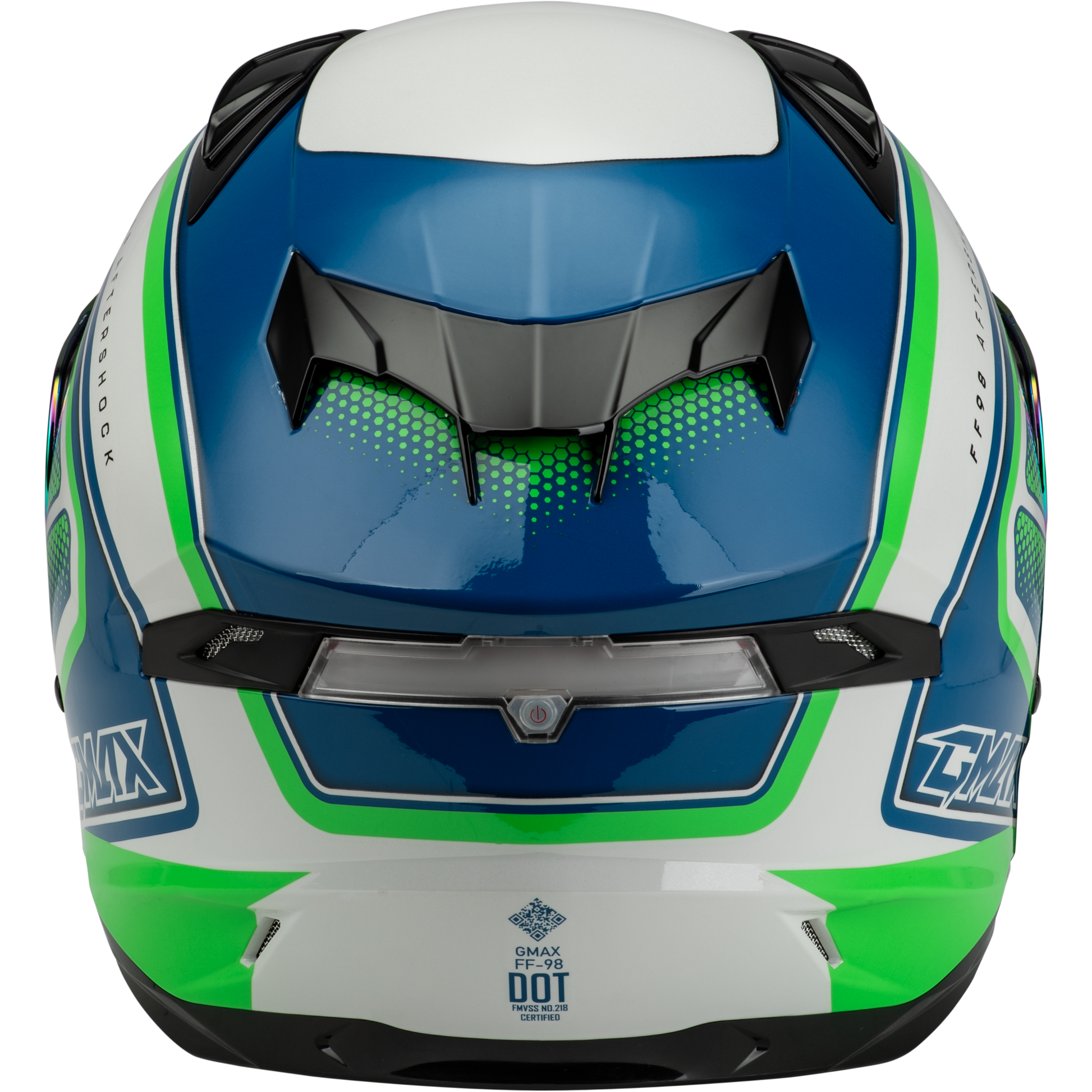 Ff 98 Aftershock Helmet White/Neon Green Md