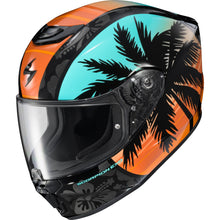 Exo R330 Full Face Helmet Tubbs Light Blue/Orange Lg