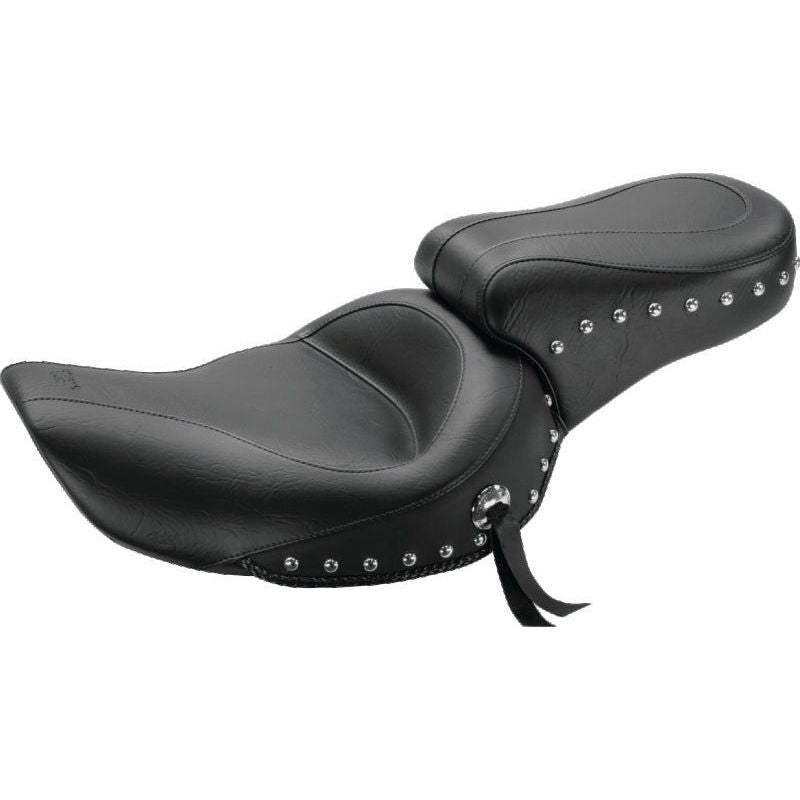 Mustang 91-05 Harley Dyna Standard Touring 1PC Seat w/Studs - Black