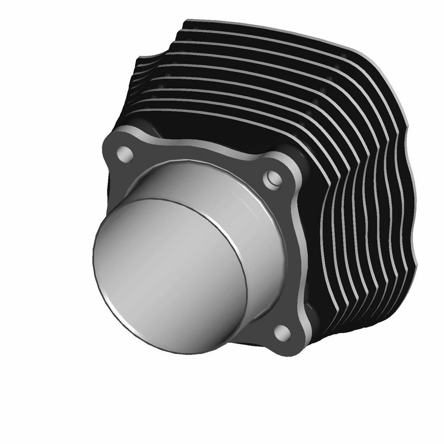 Indian Motorcycle Cylinder, 103.2 mm, Machined, Black, Genuine OEM Part 5140989, Qty 1
