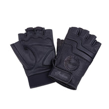 Indian Motorcycle Men's Leather Fingerless Denton Glove, Black - 2XL