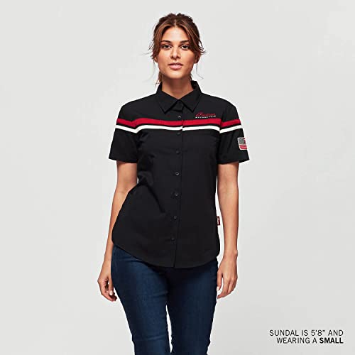 
                      
                        Indian Motorcycle Women's Script Shop Shirt, Black - 2862777
                      
                    