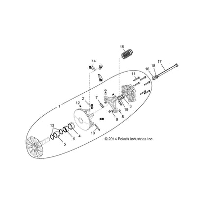 Polaris OEM Primary Clutch Spring 2014-2019 Ranger XP 900 Crew 900 7044111