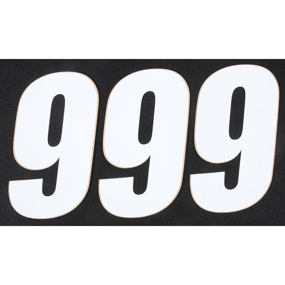 Number 9 White 6" 3/Pk